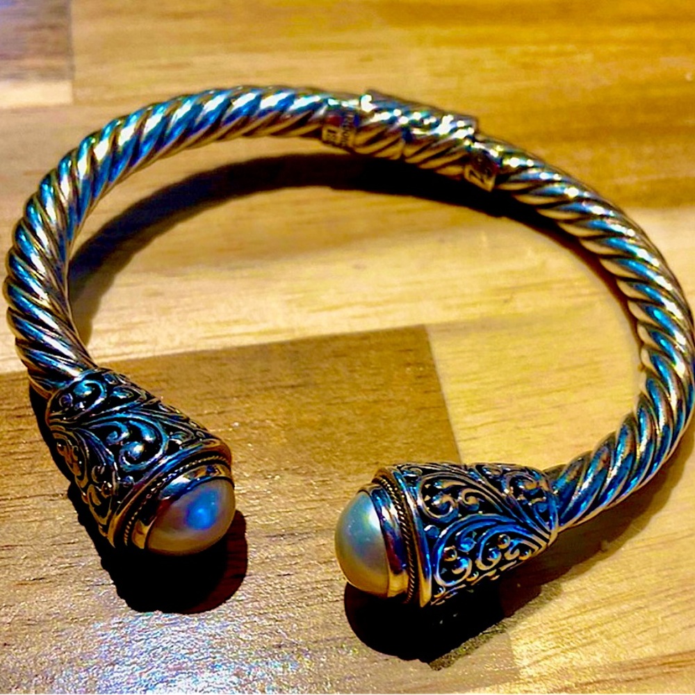Robert Manse gorgeous 925/18kt and pearl bracelet